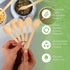 Bamboo Spoons Set - 100 Biodegradable Utensils (100 Spoons) | Reusable or Disposable Bamboo Flatware | Compostable Eco-Friendly Spoons for Weddings, Camping, Parties