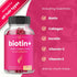 Hair Skin & Nails Gummies | Biotin with Collagen & Keratin | 5000mcg Biotin Beauty Complex | Vitamin Supplement | Berry | 120 Count for Women & Men | Healthy Hair, Radiant Skin & Strong Nails