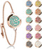 ttstar Essential Oil Diffuser Bracelet Stainless Steel Aromatherapy Locket Adjustable Bracelet Set