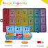 Pill Organizer, Large Weekly Tablet Box for 7 Days, Medication Storage with Dust-Proof Container for Vitamins