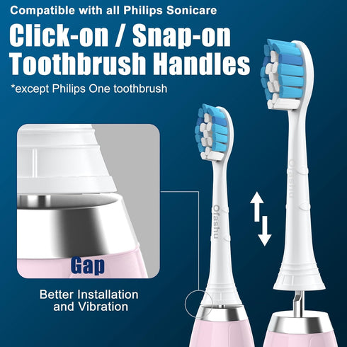 Electric Toothbrush Replacement Heads for Philips Sonicare, Compatible with G2 C1 C2 (4 Packs)