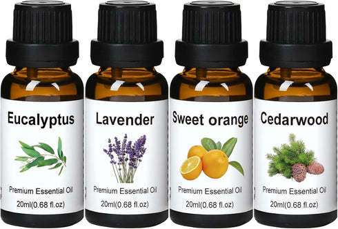 Essential Oils Set-Essential Oils- Perfect for Diffuser,Candle Making,Soap Making -Eucalyptus, Lavender,Cedarwood &