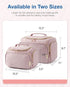 BAGSMART Travel Toiletry Bag, Large Wide-open Makeup Cosmetic Bag with Handle, Pink-M