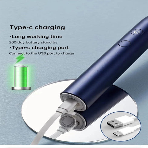 SSKYLMS 5 3 4 Electric Toothbrush for Adults, Rechargeable Toothbrush with Mode & Intensity, Wireless Charging