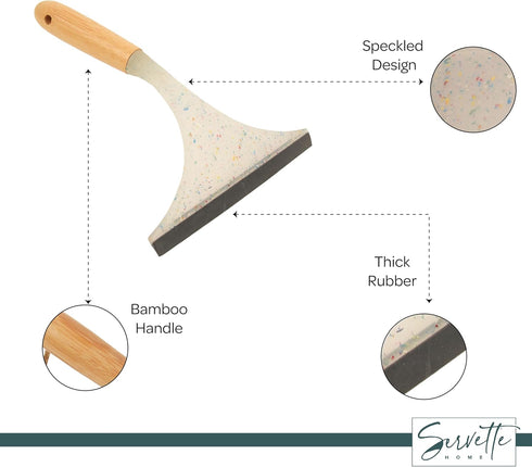 Wooden Handle Household Squeegee - Streak-Free Water Removal Tool