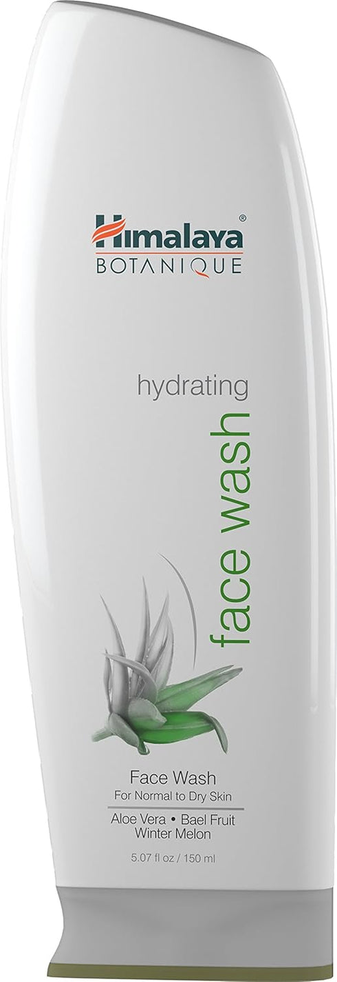 Himalaya Botanique Aloe Vera Hydrating Face Wash, 5.07 oz, Deep Cleansing and Ultra Moisturizing for Dry, Itchy Skin