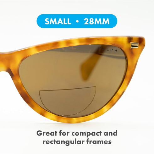 StickTite Lenses Small 28mm Stick-On Bifocal Lens for Sunglasses, Convert to Magnified Reading Glasses