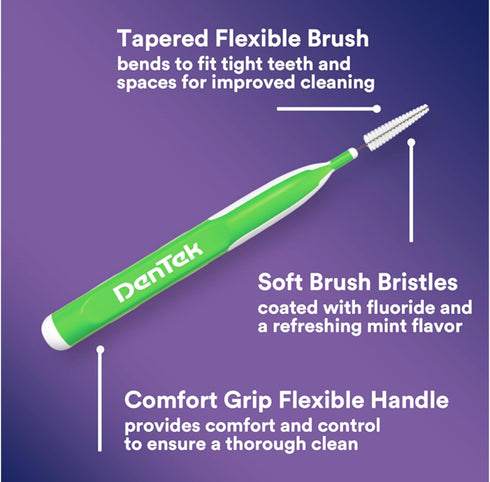 Dentek Easy Brush Cleaners, Extra Tight Spaces, 16 Count (6 Pack)