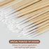 1500PCS Pointed Cotton Swabs with Storage Case - Microblading Cotton Swab 4 inch - Precision Tip Cotton Swabs with Wooden Sticks - Micro Swabs for Makeup Eyelash Extensions Nail Art Supplies