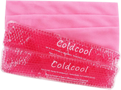 Perineal Cold Packs, Reusable Cooling Pad for Postpartum and Hemorrhoid Pain Relief, 2 Pcs + 3 Washable Sleeves