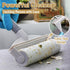 DrDirt 2-in-1 Floor Lint Roller, 7.4-Inch Sticky Rollers with 50 Sheets/Roll, Long Handle for Cleaning Carpets