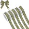 YKZEYK Ribbon for Gift Wrapping Flower Sunflowers Leaves Green Print Fabric Ribbon 1/2"
