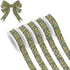 YKZEYK Ribbon for Gift Wrapping Flower Sunflowers Leaves Green Print Fabric Ribbon 1/2"