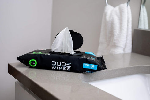 DUDE Wipes - Flushable Wipes - 6 Pack, 288 Unscented Extra-Large Adult Wet Wipes with Vitamin-E & Aloe