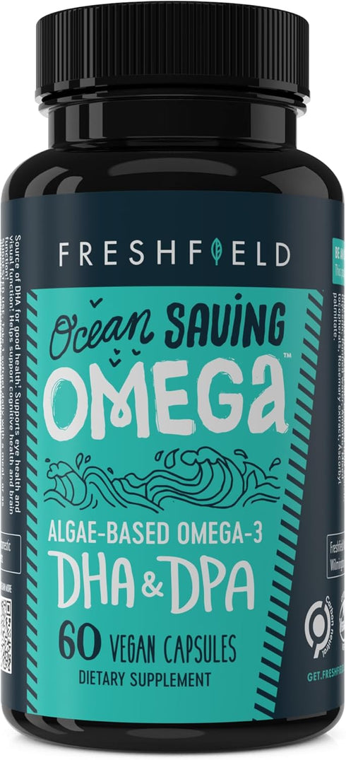 Ocean Saving Omega 3, Fish Oil Replacement, 2-Month Supply, Sustainably Sourced Algae Oil with Highest DHA