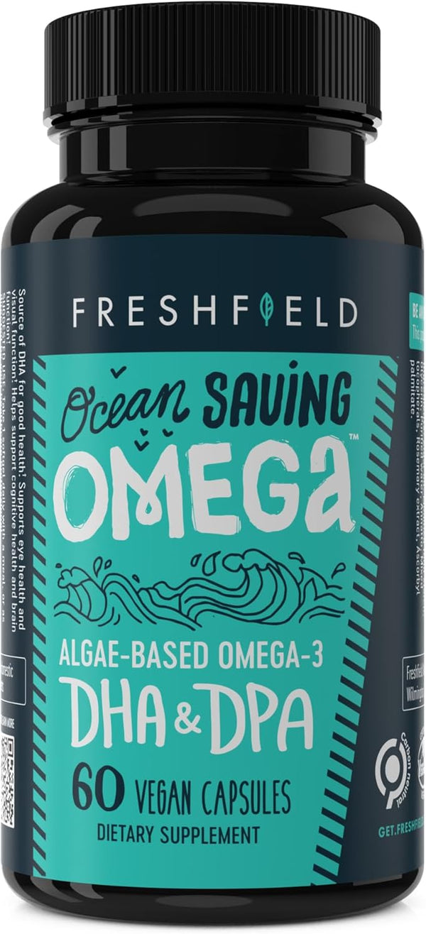 Ocean Saving Omega 3, Fish Oil Replacement, 2-Month Supply, Sustainably Sourced Algae Oil with Highest DHA