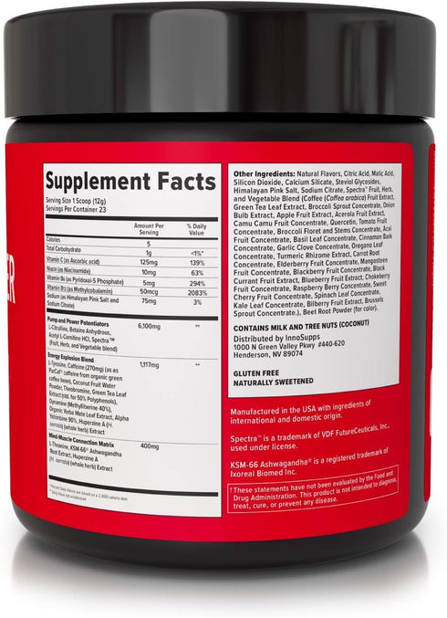 InnoSupps Storm Maker Pre Workout | Long Lasting Energy | Organic Caffeine | Green Tea Extract | Pink Lemon Rush