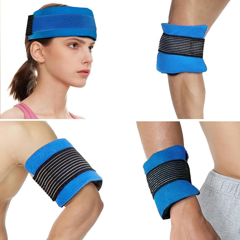 Reusable Ice Gel Pack for Injuries, Soft Cold Pack Hot Cold Compress for Joint Pain, Flexible & Adjustable