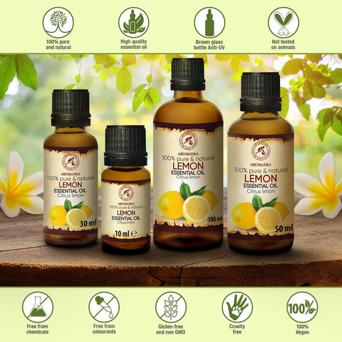 Lemon Essential Oil 1.0 Fl Oz (30ml) - 100% Pure & Natural Aromatherapy for Relaxation & Nails Care