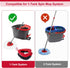 Scrub Brush Head Replacement Compatible with O Cedar EasyWring Spin Mop 1-Tank System, Floor Scrubber Head, Shower Scrub Brush with Hard Bristles for Cleaning & Scrubbing by FunCee