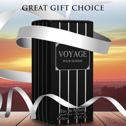 Voyage for Men Eau De Parfum - 100ml - Sophisticated Fragrance of Bergamot, Pepper, Lavender, Star Anise & Nutmeg