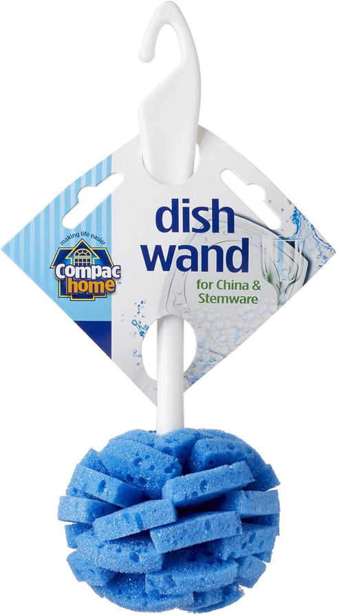 Compac Home Dish Wand China Scrubbing Sponge, 6 Count, Unique Round Ball Shape for Effective Cleaning