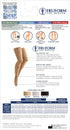 Truform Surgical Stockings, 18 mmHg Compression, Thigh High Length, Closed Toe, Black, X-Large