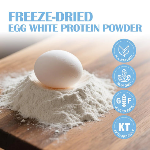 Zorvita 8 Oz(227g) Freeze-dried Egg White Powder Unflavored Dried Egg White Powder, No Additives or Fillers