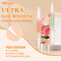 Meschett 4PCS Cuticle Oil Pens with Nail File, Natural Ingredients Nail Pen Oil for Repairing Cracked Fingernails