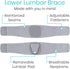 Vive Lower Back Support Brace for Men & Women, Dual Adjustable Lumbar Belt for Herniated Disc, Sciatica, Scoliosis Pain