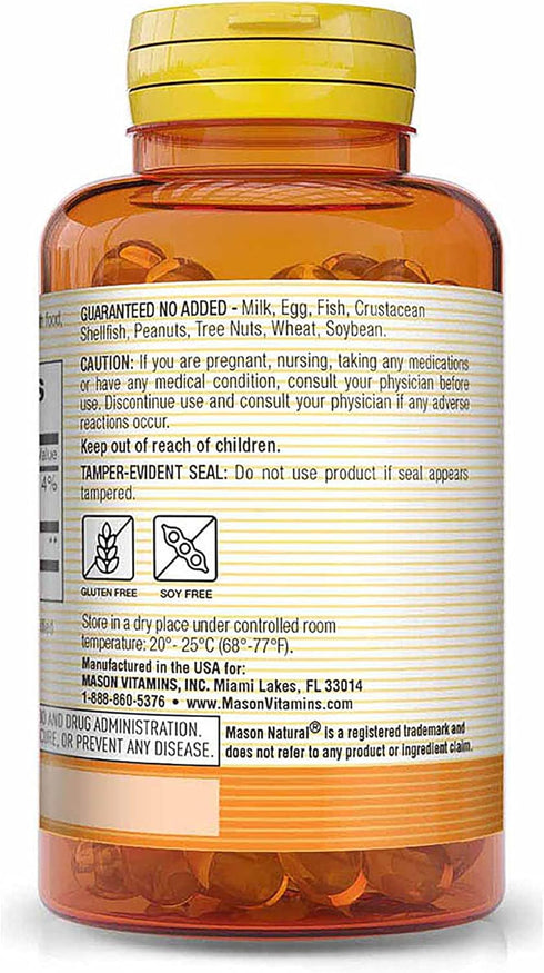 MASON NATURAL Lutein 6mg Antioxidant Softgels - 60 Ea, Cholesterol Free