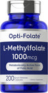 Carlyle L Methylfolate 1000mcg, 200 Capsules, Non-GMO, Gluten Free, Optimized and Activated