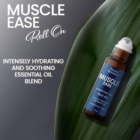 Muscle Ease Essential Oil Roll-On 10ml - 100% Pure Therapeutic Grade Blend for Sore Muscles, Aches & Pains