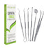 6-Pack Dental Tools, Stainless Steel Teeth Cleaning Kit for Dentist, Personal, Pets - Tartar & Plaque Removal