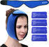 Face Ice Pack Wrap for TMJ, Wisdom Teeth, WORLD-BIO Jaw Wrap with 4 Reusable Hot Cold Therapy Gel Packs