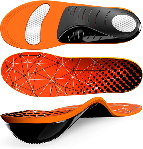 Plantar Fasciitis Arch Support Insoles - Welnove Heavy Duty High Arch Inserts