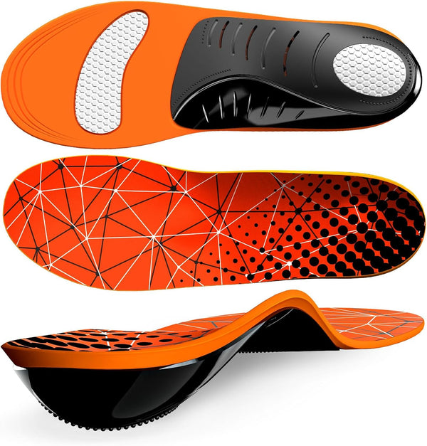 Plantar Fasciitis Arch Support Insoles - Welnove Heavy Duty High Arch Inserts