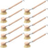 Maxdot 10 Pcs Kitchen Dish Brush with Beechwood Handle Natural Wooden Handle Scrub