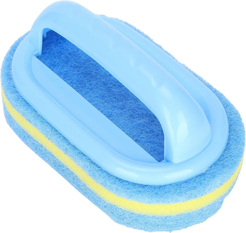 Cleaning Sponge Brush with Comfortable Handle for All Purpose Floor, Bathroom, Carpet, and Bathtub Cleaning
