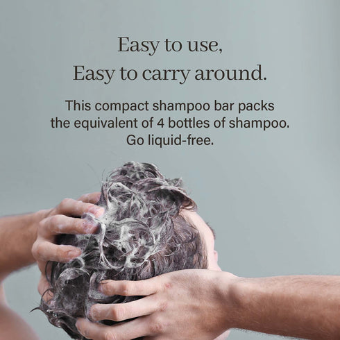 Night Shadow Biotin Shampoo Bar for Regrowth & Hair Loss, Darkening Gray Hair, Strengthening & Volumizing, Vegan,