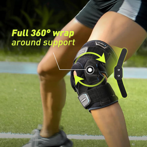 LETSHAKE Hinged Knee Brace for Men Women Adjustable Knee Support with Side Stabilizers for Knee Pain Relief, Meniscus