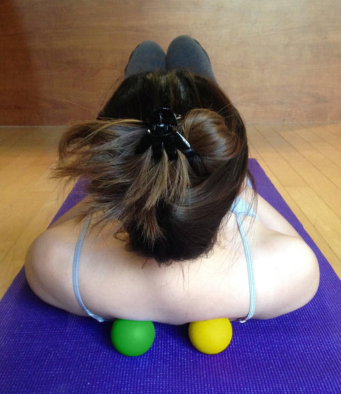 Kieba Massage Lacrosse Balls for Myofascial Release, Trigger Point Therapy, Set of 2 Firm Balls (Green, Yellow)
