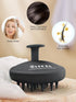 HEETA Scalp Massager Hair Growth Scrubber, Soft Bristles, Silicone Design, Exfoliator for Dandruff & Relaxation, Black