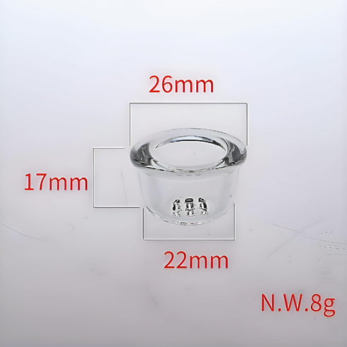 Pipe Screens - 4 pieces of 0.6 diameter glass 1/2 inch sieve filter bowl with acrylic box
