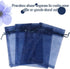 HRX Package 100pcs Organza Gift Bags Navy Blue, 4 x 6 inch Mesh Jewelry Pouches for Small Sample Christmas Candy