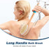 KIPRITII Ergonomically Designed Back Scrubber for Shower, Double-Sided Long Handle Wet & Dry Brush (Blue)