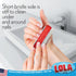 LOLA Products Hand & Nail Brush, 2 Sided Soft & Stiff with Comfortable No-Slip Grip, Red - 3 Pack