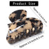 Medium Tortoise Claw Hair Clips for Women & Girls, 3 Pack Leopard Print Hair Jaw Clips for Mother's Day Gifts
