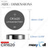 MaxyCell CR1620 3V DL1620 ECR1620 (6 Pack) Lithium Coin Cell Battery High-Capacity Long-Lasting Reliable Power