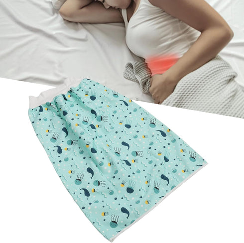 Wearable Incontinence Bed Pads Washable,Adult Diaper Skirt,Wearable Incontinence Mat,Washable Cotton Cloth Reusable